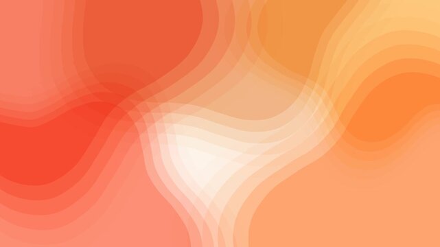 Abstract background animation featuring warm orange and red fluid layered shapes shifting smoothly, creating a vibrant modern backdrop template with copy space for creative video projects