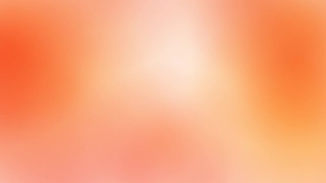 Warm orange abstract background animation with vibrant pastel peach and cream color gradients blending softly, creating a smooth dynamic backdrop template with copy space for media