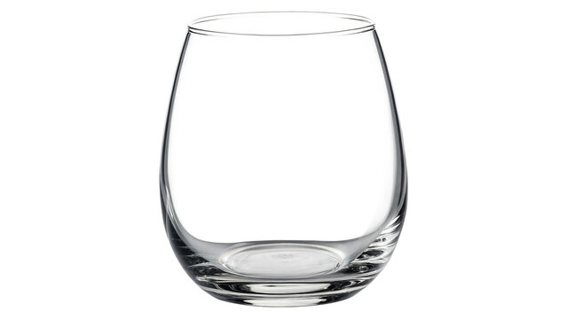 Empty clean glass tumbler water drinking glass isolated on a transparent background kitchen tableware