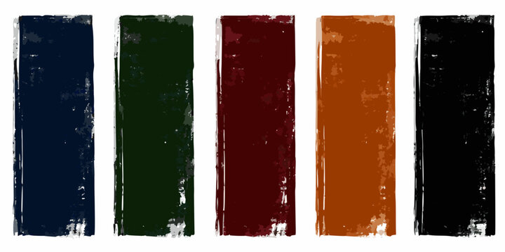 Five Vertical Rectangular Blocks With Textured Brushstroke Effect