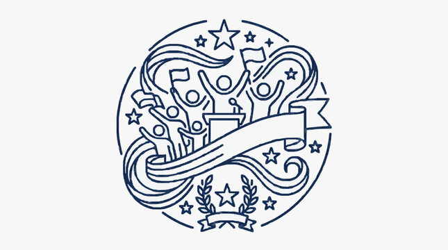 Intricate vintage monogram design illustration.