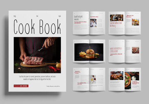 Creative Cookbook Template With Culinary Editorial Layout