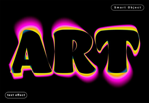 Melting Neon Glow Text Effect Template