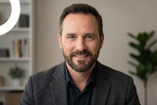 Businessman Portrait Office Confident Professional Headshot