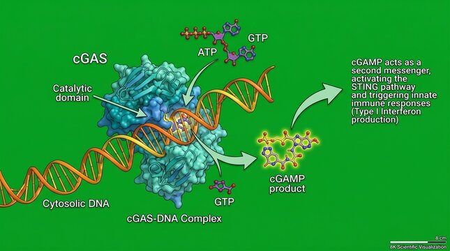 Cgas dna Complex And Molecular Components Scientific Visualization