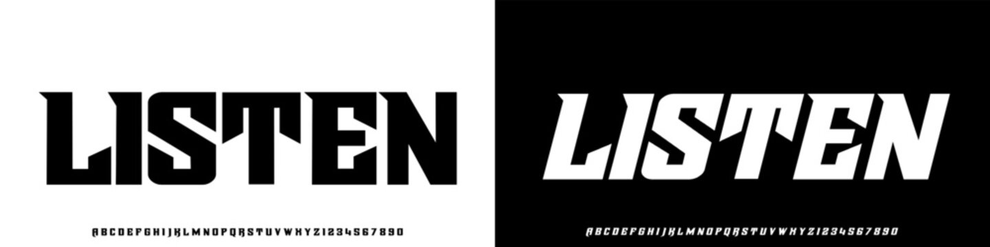 Abstract Sport Modern Italic Logo Alphabet Font. Typography sport decorative fonts for technology, digital, movie branding logos. vector illustration