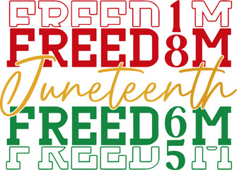 Fototapeta premium 1865 Juneteenth freedom SVG