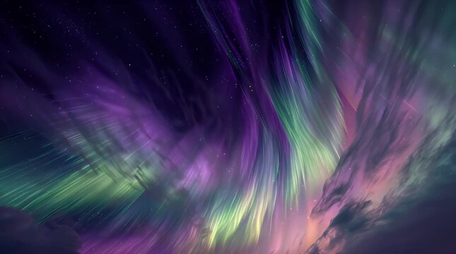 Spectacular Aurora Borealis Lighting Up Night Sky
