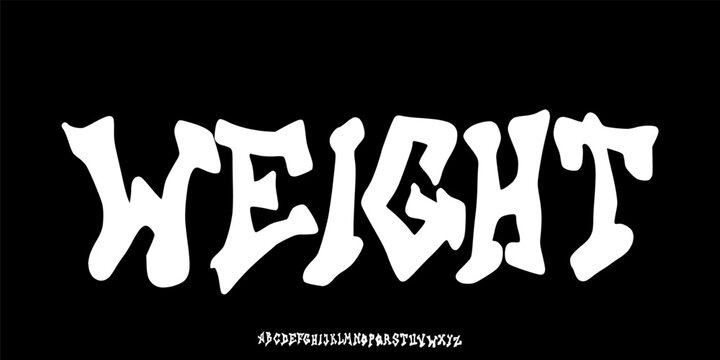 Original handdrawn Alphabet Halloween holiday font, scary type, spooky typeface, dark and awesome. Vector typography horror letters and numbers on creepy.