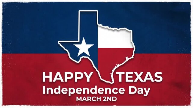 Texas Independence Day celebration background with state flag and map