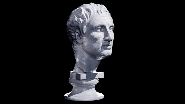 Sculpture of Menander 3D Render
