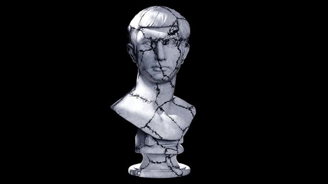 Classical Sculpture of Portrait of an Augustine Prince Rotation Animation
