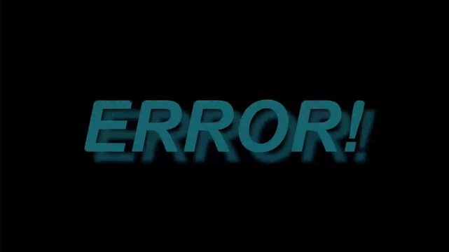 Digital glitch error message text  with a grainy texture and subtle shadow on a black background.
