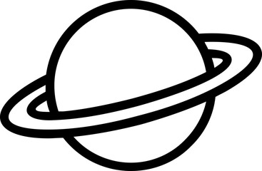 Black saturn icon - outline © Teddy