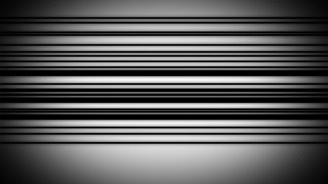 Abstract monochrome glitch effect with horizontal scanning lines and vignette background, digital interference