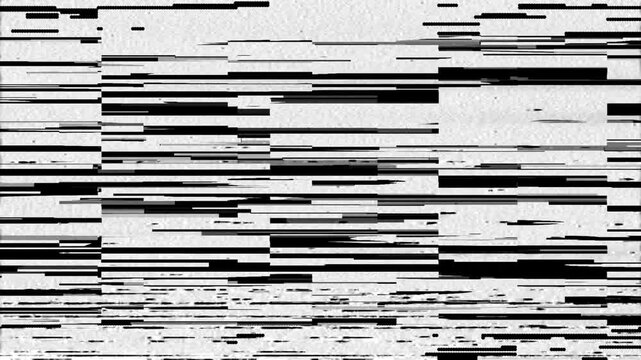 Abstract electronic screen distortion suitable for Black white horizontal digital backgrounds, presentations, digital art, web design, and technologythemed projects. Noise lines in black and white.