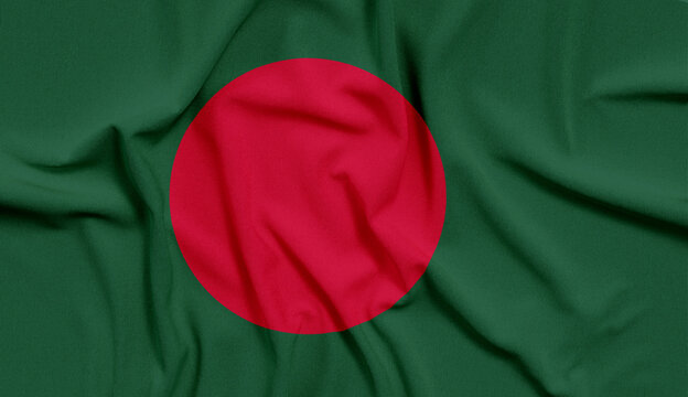 Bangladesh flag features a vibrant green field with a centered red disc representing the rising sun.