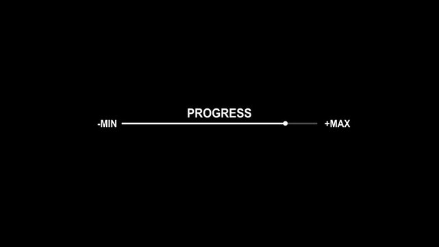 Progress Scale Indicator with Minimum and Maximum Range Animation