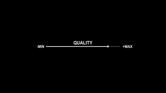 Quality Scale Indicator with Minimum and Maximum Range Animation