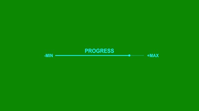 Progress Scale Indicator with Minimum and Maximum Range Animation