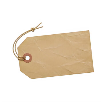 Brown paper tag with string attached