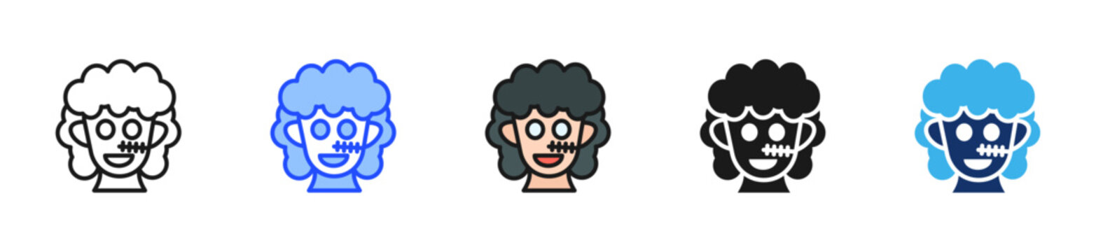 Face Injury Icon Collection With Multiple Styles