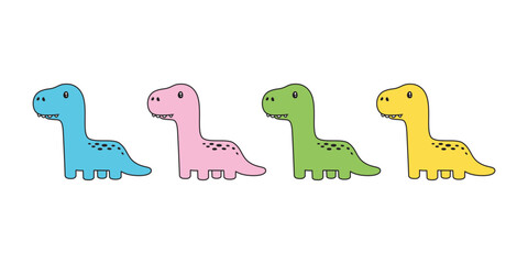 Brachiosaurus dinosaur icon vector cartoon character doodle illustration logo isolated design © CNuisin