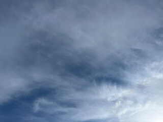 Fototapeta premium Blue Sky with Soft White Clouds Background