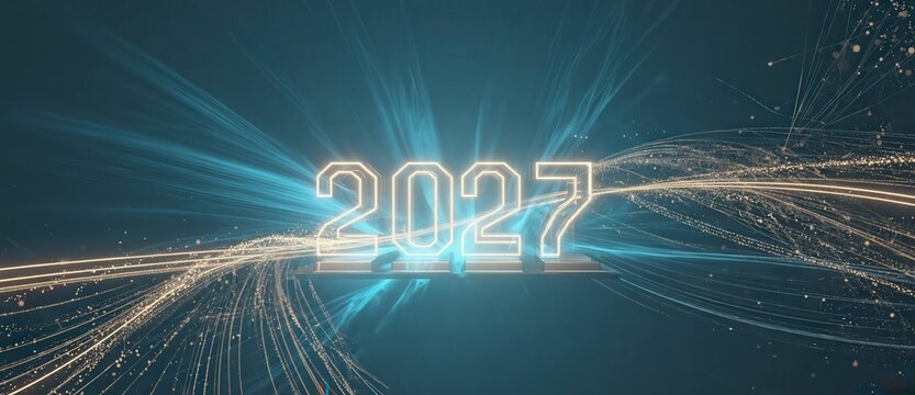 2027 glowing horizon light trails