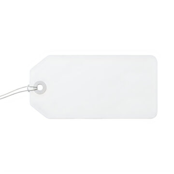 Simple blank white tag with string