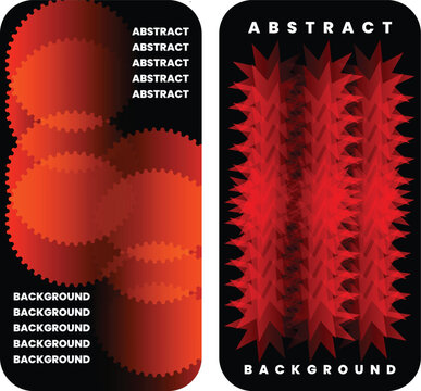 Abstract Red Wave Background Collection Featuring Organic Layered Forms and Dynamic Spiked Geometric Texture Design
