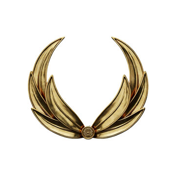 3d golden leaf crest 
