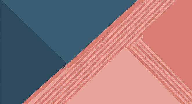 Geometric Abstract Background with Diagonal Stripes and Color Blocks.