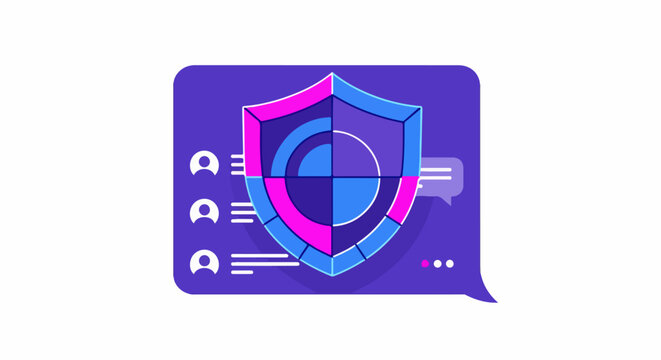 Shield icon with padlock security symbol.