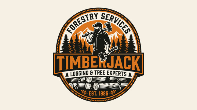 Timberjack Forestry Services Logging and Tree Experts Logo.