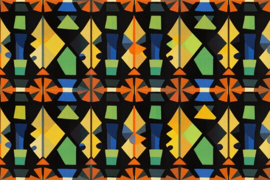A black background with orange and blue flowers