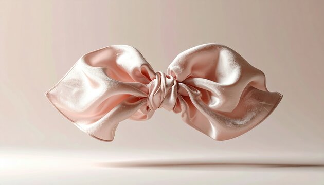Minimal hair scrunchie mockup, floating fabric loop