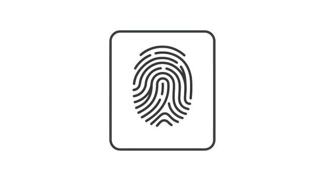 Biometric touch sensor icon for security.