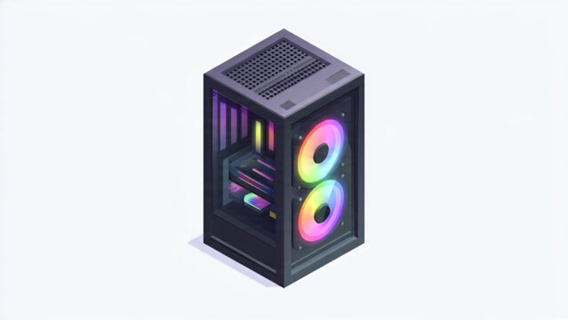 High Performance Gaming Computer Tower with RGB Lighting and Ventilated Case for Gaming and Streaming