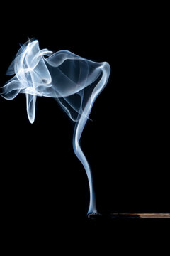Smoke on black