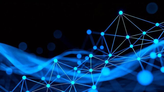 Blue network nodes and connections