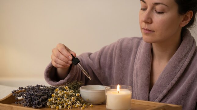 Woman Practicing Self Care Ritual on International Self Care Day