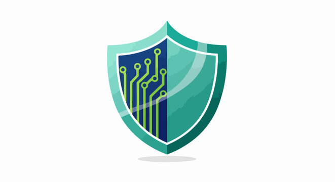 Shield with circuit board design.