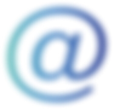 Soft Blur Cyan At Sign Icon