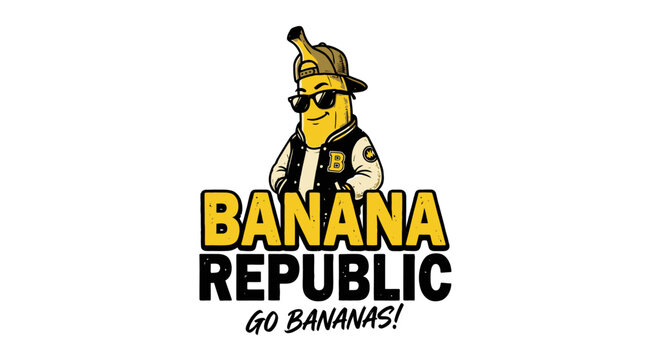 A large collection of creative typographic banana slogan illustrations for graphic t-shirt apparel prints isolated on a white background featuring fruit puns and vintage text elements