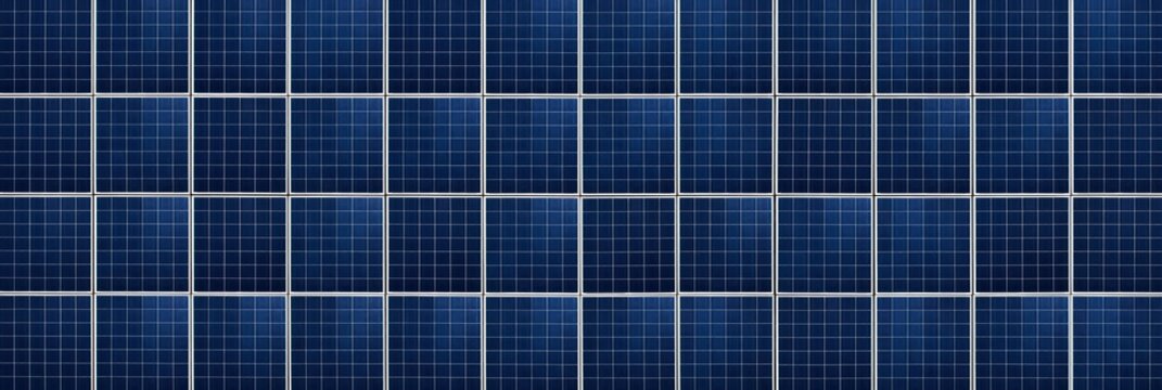 Solar panel energy texture with geometric grid pattern of sustainable power cells