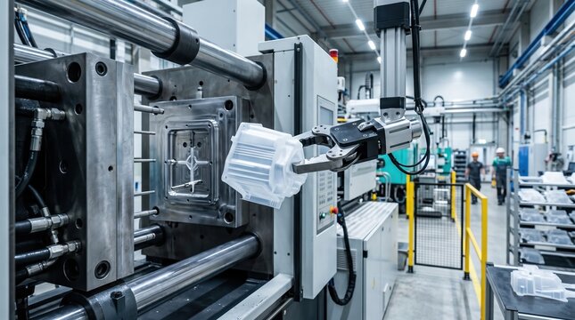 Automated Plastic Injection Molding Machine