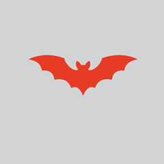 Naklejka premium Bat logo design vector art icon silhouette illustration mockup template.
