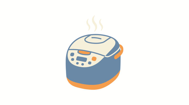 Electric rice cooker with steam.