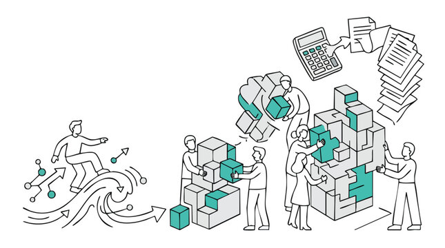 Agile cross-functional team optimizing digital infrastructure and data-driven workflows for scalable enterprise growth